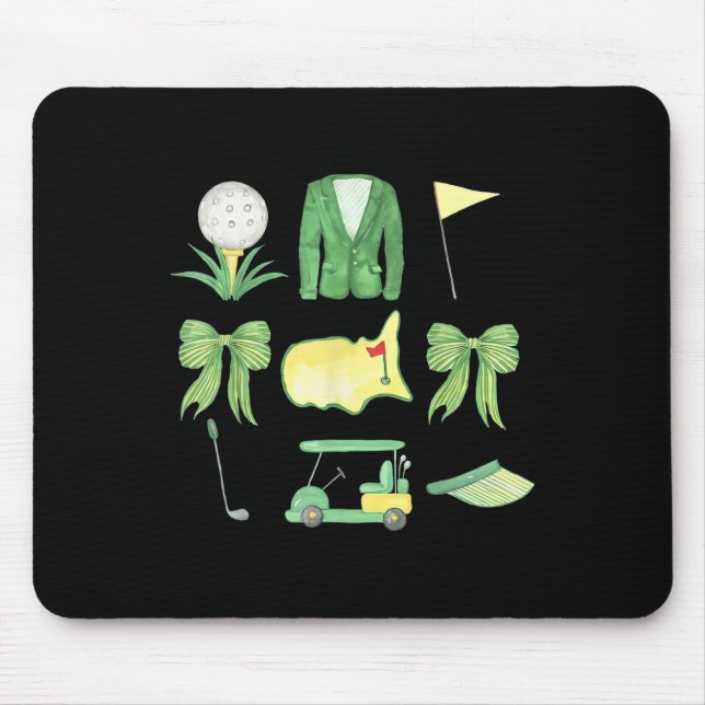 Coquette Bow Masters Golf Tournament Graphic For W Mouse Pad (Front)