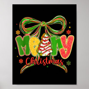 Coquette Bow Merry Christmas Xmas Family Pajamas H Poster