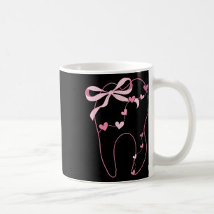 Coquette Bow Molar Dentist Dental Hygienist Valent Coffee Mug