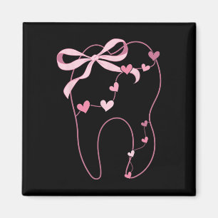 Coquette Bow Molar Dentist Dental Hygienist Valent Magnet
