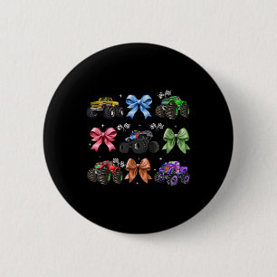 Coquette Bow Monster Truck Mothers Day Mum Girl 6 Cm Round Badge