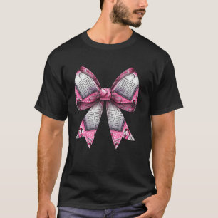Coquette Bow Moses Jewish Pattern Girl Mum Pink Mo T-Shirt