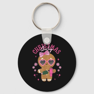 Coquette Bow Nk Gingerbread Christmas Girly Xmas H Key Ring