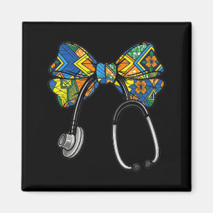 Coquette Bow Nurse Black History Black Nurse Magnet