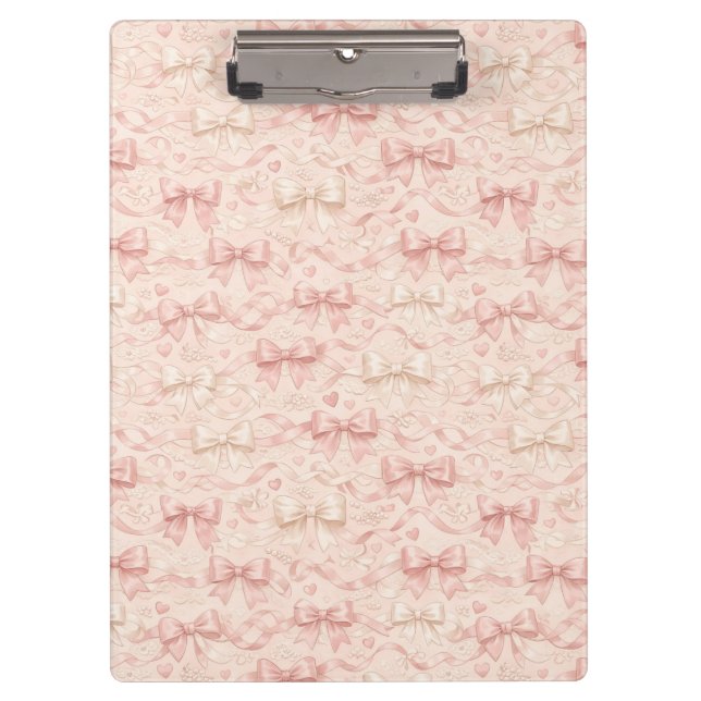 Coquette Bow Pattern Clipboard (Front)