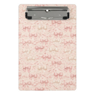 Coquette Bow Pattern Mini Clipboard
