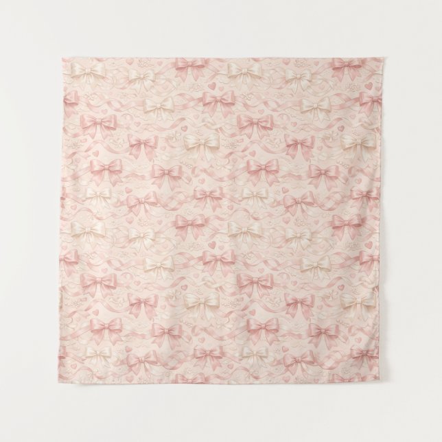 Coquette Bow Pattern Tapestry (Front)