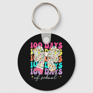 Coquette Bow Pencil 100 Days Of School Student Tea Key Ring