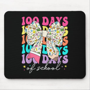Coquette Bow Pencil 100 Days Of School Student Tea Mouse Pad