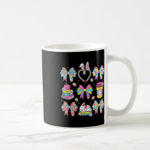 Coquette Bow Pencil Bunny Rabbit Teacher Happy Eas Coffee Mug