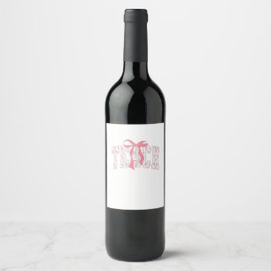 Coquette Bow Pencil Design Teacher Educators Wine Label