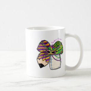 Coquette Bow Pencil Mask Beads Mardi Gras Teacher  Coffee Mug