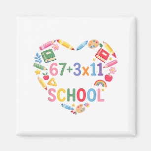 Coquette Bow Pencil Mask Beads Mardi Gras Teacher Magnet