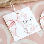 Coquette Bow Pink Baby Shower Favour Tags<br><div class="desc">Celebrate the joyous arrival of a little girl with our pink bow coquette Thank You tags. A thoughtful way to thank your guests for celebrating your little one!</div>