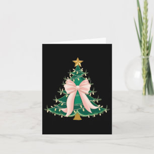 Coquette Bow Pink Christmas Tree Bows Xmas Women G Card
