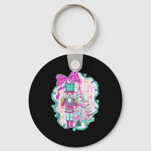 Coquette Bow Pink Nutcracker Christmas Holiday Mer Key Ring