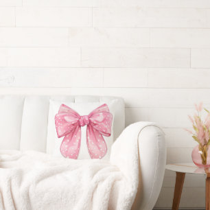 Coquette Bow Polka Dot Cushion