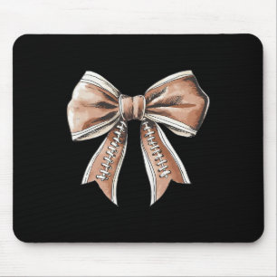 Coquette Bow Pumpkin American Footll Thanksgiving Mouse Pad