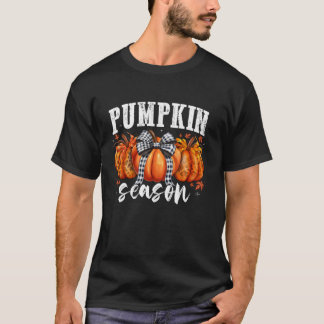 Coquette Bow Pumpkin Season Fall Pumpkin Thanksgiv T-Shirt