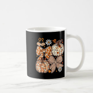Coquette Bow Pumpkin Season Thanksgiving Autumn Fa Coffee Mug