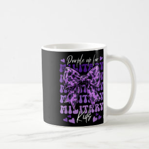 Coquette Bow Purple Up For Military Kids Military  Coffee Mug