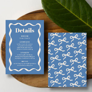 Coquette Bow Retro Wedding Detail Enclosure Card