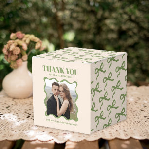 Coquette Bow Retro Wedding Favour Box
