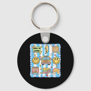 Coquette Bow School Bus Funny Back To School Teach Key Ring
