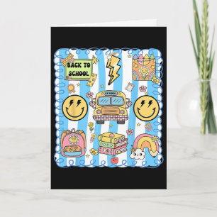 Coquette Bow School Bus Funny Ck To School Teacher Card