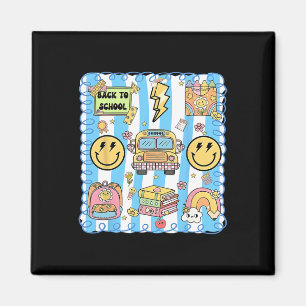 Coquette Bow School Bus Funny Ck To School Teacher Magnet