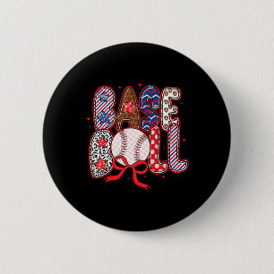 Coquette Bow Sell Game Day Sell Mum Mama Girls Kid 6 Cm Round Badge