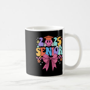 Coquette Bow Senior 2025 Cl Of 2025 Graduation Smi Coffee Mug