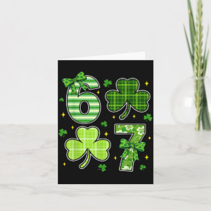 Coquette bow shamrock 67 st patricks day 6 7 meme card