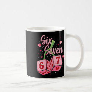 Coquette Bow Six Seven Dice 67 Meme Valentine 6 7 Coffee Mug