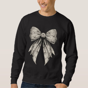 Coquette Bow Skull Pirate Bones Pattern Punk Emo G Sweatshirt