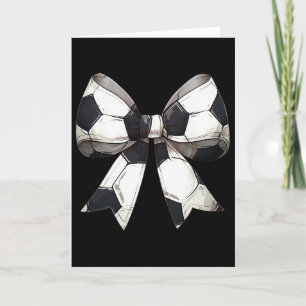 Coquette Bow Soccer Byll Pattern Mothers Day Ribbo Card