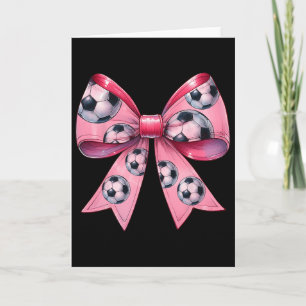 Coquette Bow Soccer Byll Pattern Mothers Day Ribbo Card