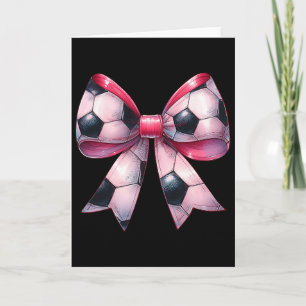 Coquette Bow Soccer Byll Player Mothers Day Pink R Card