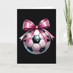 Coquette Bow Soccer Disco Byll Mothers Day Pink Ri Card
