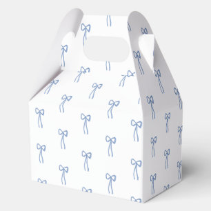 Coquette Bow Something Blue Bridal Shower Favour Box