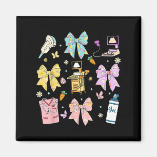 Coquette Bow Sonographer Easter Ultrasound Tech So Magnet