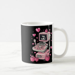 Coquette Bow Sonographer Valentine Ultrasound Tech Coffee Mug