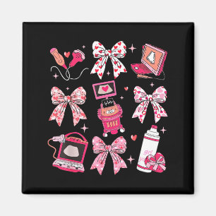 Coquette Bow Sonographer Valentine Ultrasound Tech Magnet