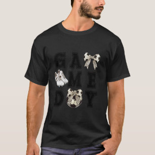 Coquette Bow Sports Parent Game Day Soccer Mum Lif T-Shirt