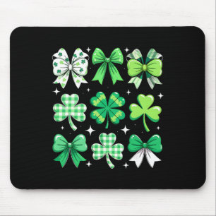 Coquette Bow St Patricks Day Irish Women Girls Tee Mouse Pad