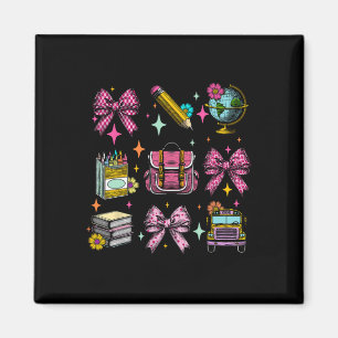 Coquette Bow Student Teacher Life First Day Back T Magnet