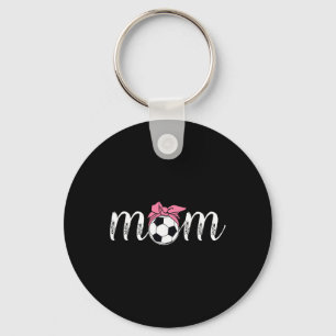 Coquette Bow Style Pink Momlife Mother Womens Socc Key Ring