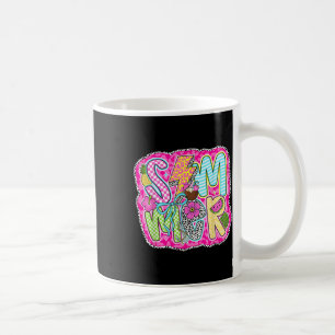 Coquette Bow Summer Vibes Preppy Chequered Funny B Coffee Mug
