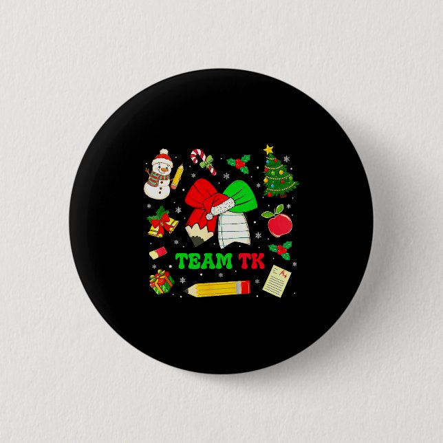 Coquette Bow Team Tk Christmas Transitional Kinder 6 Cm Round Badge (Front)