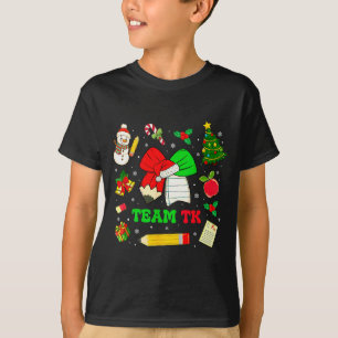 Coquette Bow Team Tk Christmas Transitional Kinder T-Shirt